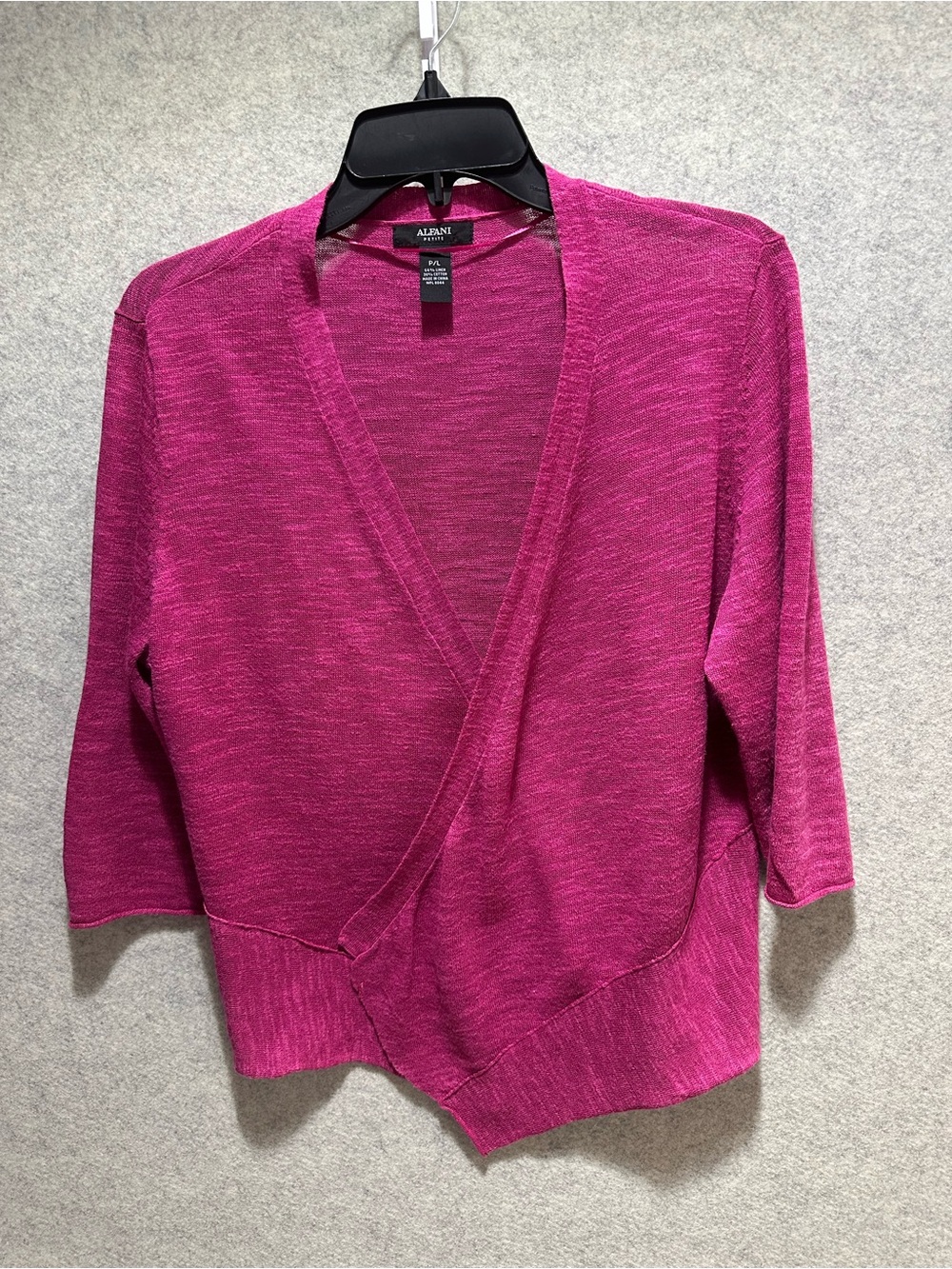 Alfani Women's Petite Bright Fuchsia Wrap Cardigan